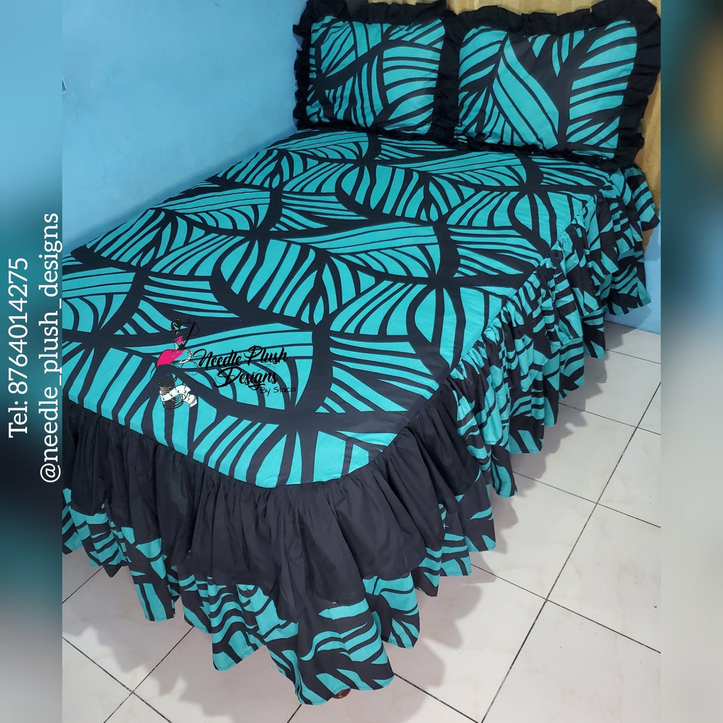 U8 Queen size double frill